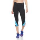 Women's Fila Sport&reg; Multi Mesh Inset Capri Leggings, Size: Xl, Black
