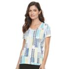 Women's Croft & Barrow&reg; Essential V-neck Tee, Size: Xxl, Med Green