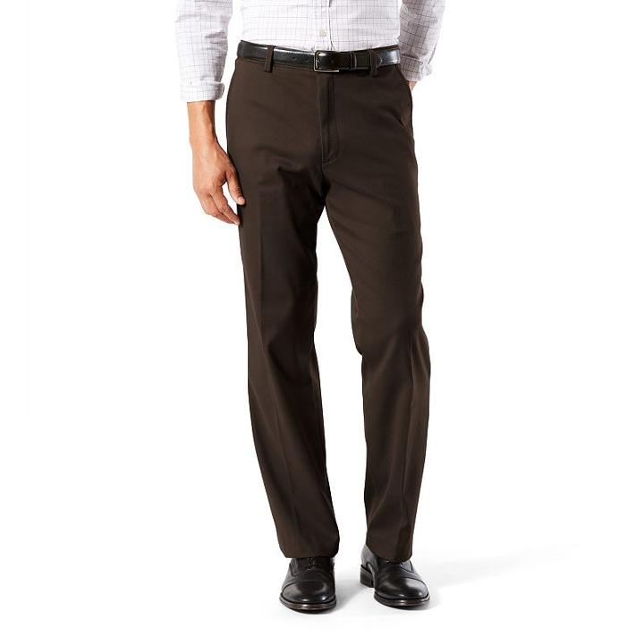 Men's Dockers&reg; Stretch Easy Khaki D3 Classic-fit Flat-front Pants, Size: 38x32, Dark Brown