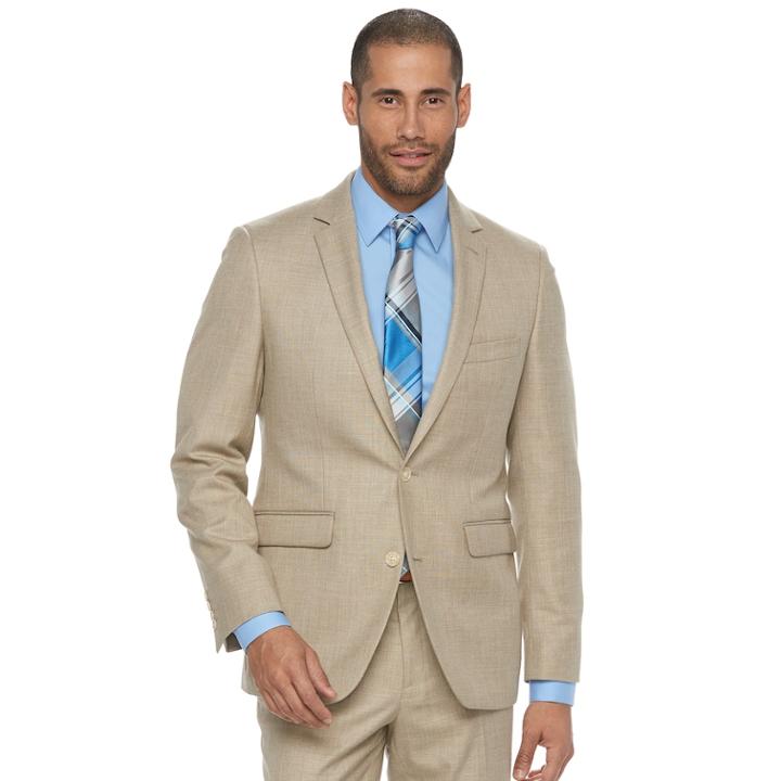 Men's Apt. 9&reg; Premier Flex Extra-slim Fit Suit Coat, Size: 38 - Regular, Beige