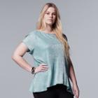 Plus Size Simply Vera Vera Wang Foil Texture Tee, Women's, Size: 0x, Grey