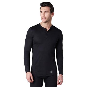 Big & Tall Climatesmart By Cuddl Duds&reg; Climatesmart Pro Extreme Henley, Men's, Size: L Tall, Black