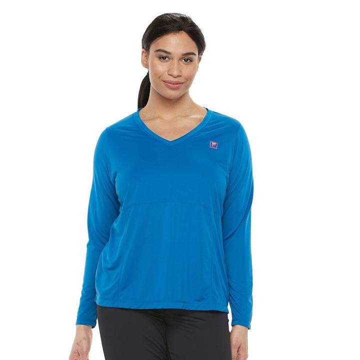 Plus Size Fila Sport&reg; Core Long Sleeve Tee, Women's, Size: 1xl, Blue