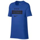 Boys 8-20 Nike Football Wordmark Tee, Size: Xl, Blue