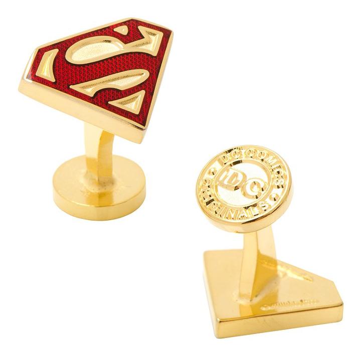 Dc Comics Superman Shield Cuff Links, Men's, Gold
