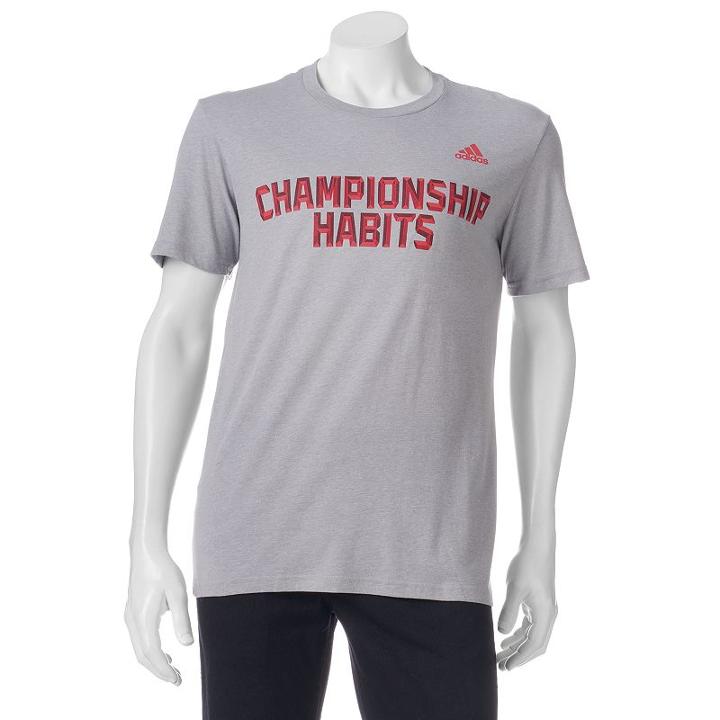 Big & Tall Adidas Championship Habits Performance Tee, Men's, Size: L Tall, Med Grey
