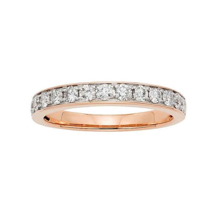 1/2 Carat T.w. Igl Certified Diamond 14k Gold Wedding Ring, Women's, Size: 6.50, White