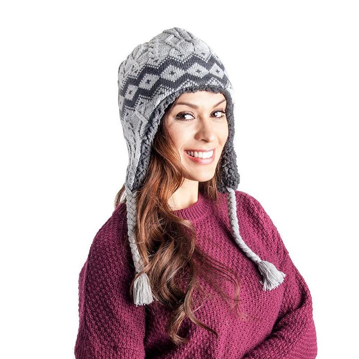 Muk Luks Women's Cable-knit Trapper Hat, Grey