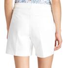 Women's Chaps Stretchy Cotton Shorts, Size: 12, White
