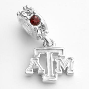 Dayna U Texas A & M Aggies Sterling Silver Crystal Logo Charm, Women's