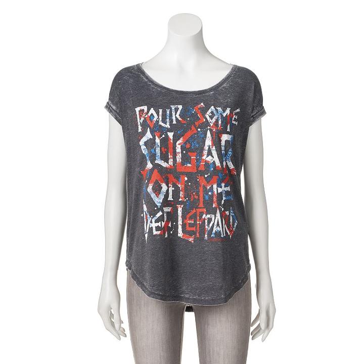 Women's Rock & Republic&reg; Def Leppard Graphic Tee, Size: Large, Black