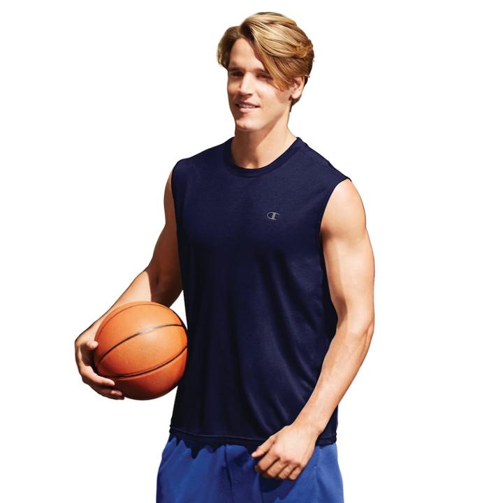 Mens' Champion Heather Muscle Tee, Size: Small, Blue (navy)