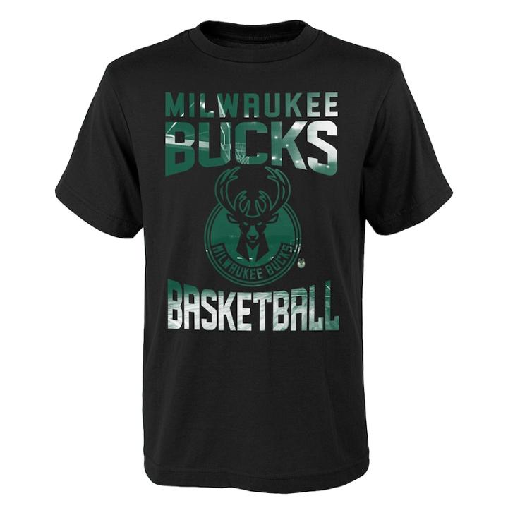 Boys 8-20 Milwaukee Bucks City Lights Tee, Size: L 14-16, Black