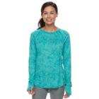 Petite Tek Gear&reg; Long Sleeve Tee, Women's, Size: L Petite, Turquoise/blue (turq/aqua)