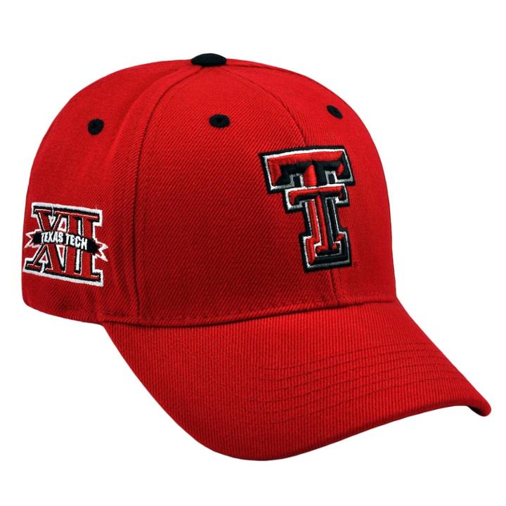 Adult Top Of The World Texas Tech Red Raiders Triple Conference Baseball Cap, Men's, Med Red