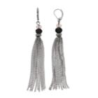 Simply Vera Vera Wang Beaded Chain Tassel Nickel Free Drop Earrings, Women's, Brt Purple