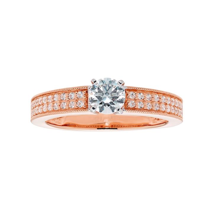 14k Gold Round Cut 3/4 Carat T.w. Igl Certified Diamond Engagement Ring, Women's, Size: 10, White