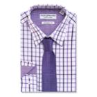Men's Nick Graham Everywhere Modern-fit Dress Shirt And Tie Boxed Set, Size: S 34/35, Purple