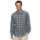 Men's Columbia Hardy Ridge Classic-fit Plaid Button-down Shirt, Size: Xl, Grey (charcoal)