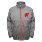 Men's Franchise Club Wisconsin Badgers Tech Fleece Softshell Jacket, Size: Xxl, Grey