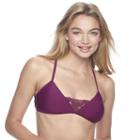 Mix-and-match Lace Bikini Top, Teens, Size: Medium, Dark Red