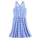 Girls 4-10 Jumping Beans&reg; Patterned Henley Crossback Dress, Size: 5, Blue (navy)