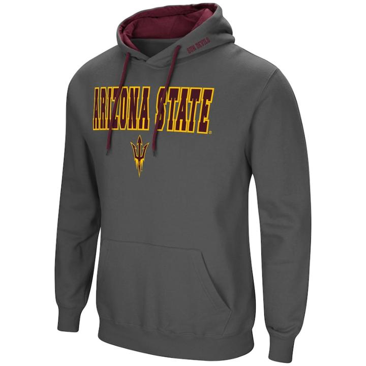 Men's Arizona State Sun Devils Pullover Fleece Hoodie, Size: Large, Oxford