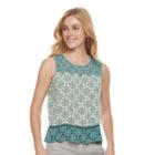 Women's Sonoma Goods For Life&trade; Smocked Tank, Size: Xs, Brt Green
