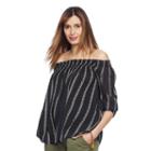 Maternity A:glow Off-the-shoulder Smocked Top, Women's, Size: Xl-mat, Black