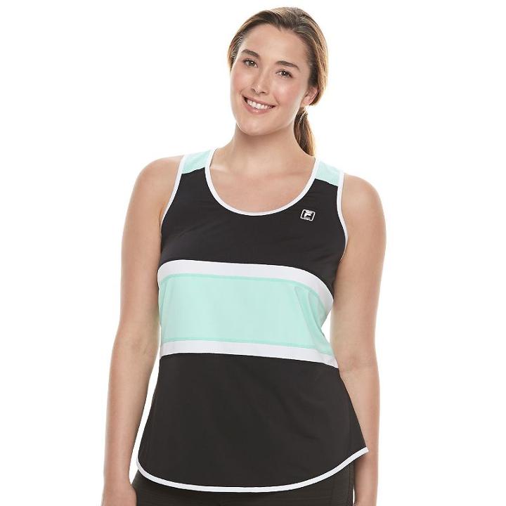 Plus Size Fila Sport&reg; Stripe Block Tank Top, Women's, Size: 1xl, Lt Purple