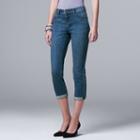 Women's Simply Vera Vera Wang Ripped Boyfriend Jeans, Size: 12, Brt Blue