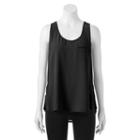 Juniors' My Michelle Zipper Accent Tank Top, Teens, Size: Xs, Black
