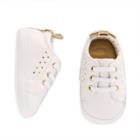 Baby Girl Carter's Perforated White Sneaker Crib Shoes, Size: 9-12months, Multicolor