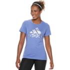Women's Adidas Badge Of Sport Short Sleeve Graphic Tee, Size: Xl, Lt Purple
