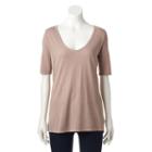 Women's Sonoma Goods For Life&trade; V-neck Tee, Size: Small, Med Beige