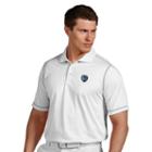 Men's Antigua Sporting Kansas City Icon Desert-dry Tonal-striped Performance Polo, Size: Xl, Natural