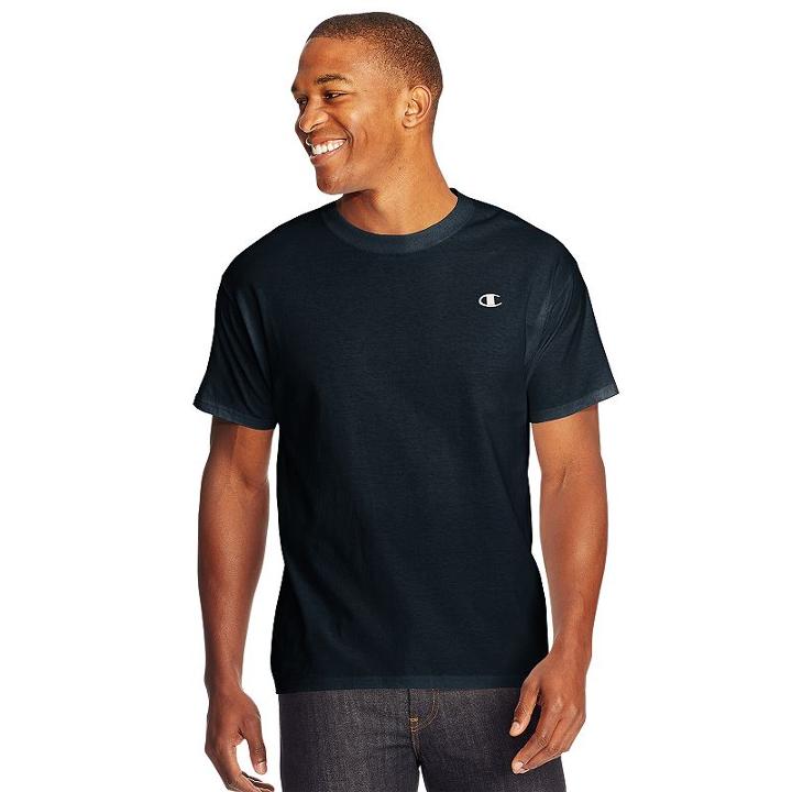 Men's Champion Logo Tee, Size: Medium, Blue