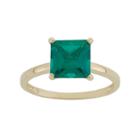 Lab-created Emerald 10k Gold Ring, Women's, Size: 9, Green