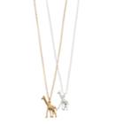 Lc Lauren Conrad Baby & Big Giraffe Pendant Necklace Set, Women's, Multicolor