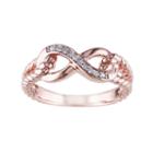 Diamond Accent 10k Rose Gold Infinity Ring, Women's, Size: 9, White
