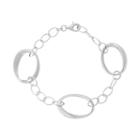 Sterling Silver Oval Link Bracelet, Women's, Size: 8