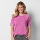 Women's Sonoma Goods For Life&trade; French Terry Raglan Sweatshirt, Size: Xl, Dark Pink