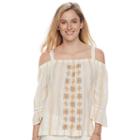 Women's Sonoma Goods For Life&trade; Off-the-shoulder Top, Size: Large, Gold