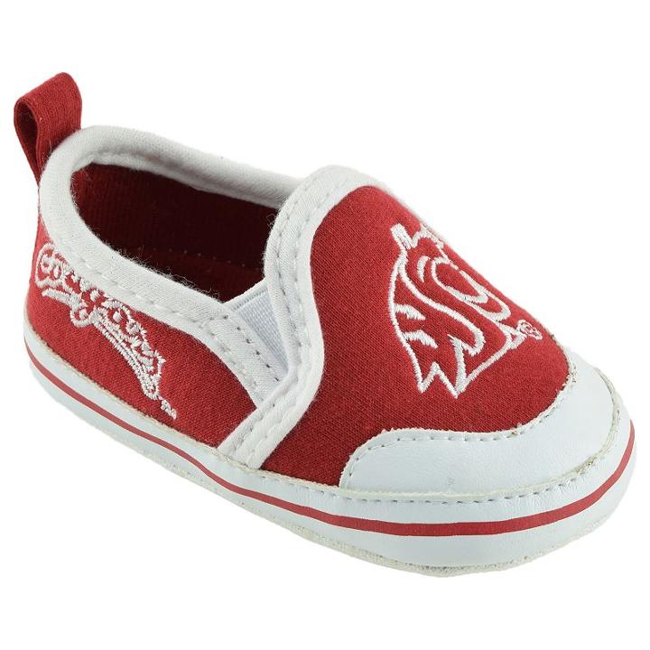 Baby Washington State Cougars Crib Shoes, Infant Unisex, Size: 3-6 Months, Brown Over
