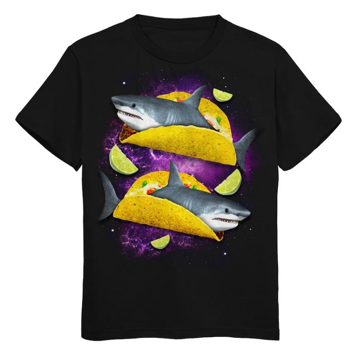 Boys 8-20 Shark Taco Tee, Size: Small, Black