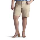Plus Size Lee Delaney Relaxed Fit Bermuda Shorts, Women's, Size: 18 - Regular, Lt Brown