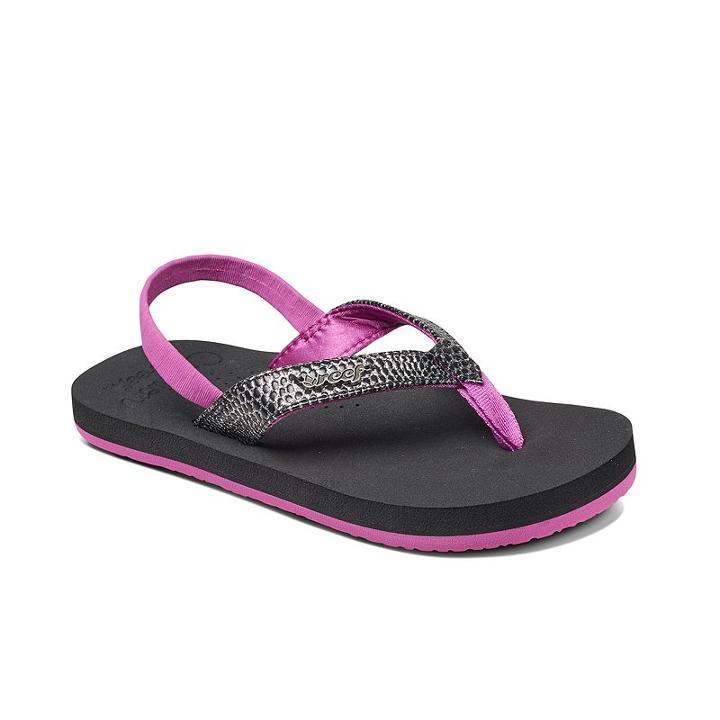 Reef Little Cushion Sassy Toddler Girls' Sandals, Girl's, Size: 7-8t, Black