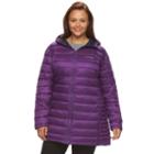 Plus Size Columbia Frosted Ice Hooded Puffer Jacket, Women's, Size: 2xl, Purple Oth
