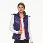 Women's Tek Gear&reg; Hooded Puffer Vest, Size: Medium, Drk Purple