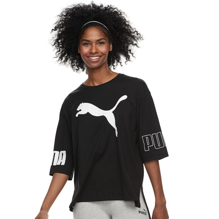 Women's Puma Modern Sport Logo Graphic Tee, Size: Xxl, Black
